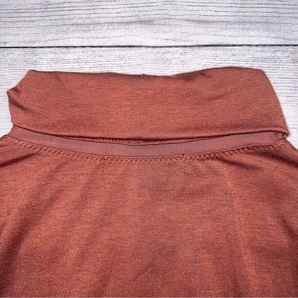 Athleta Industry Turtleneck Dress in Havana Brown Long Sleeve Midi Size Small - Picture 9 of 9
